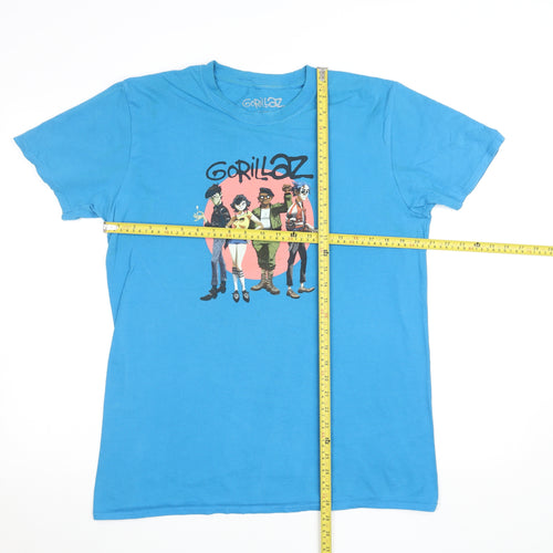 Gorillaz Men's Blue Graphic Band T-Shirt Size L