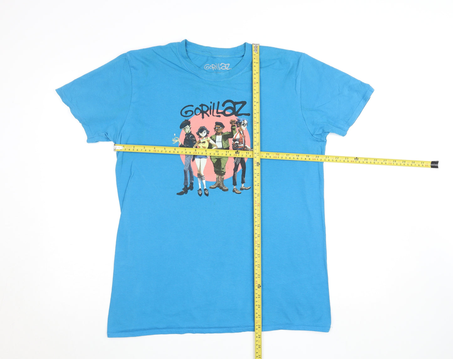 Gorillaz Men's Blue Graphic Band T-Shirt Size L