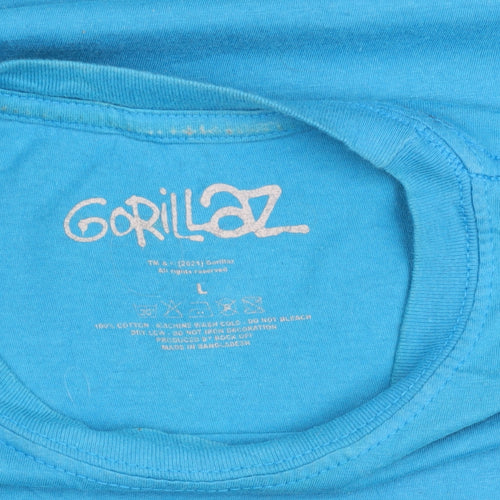 Gorillaz Men's Blue Graphic Band T-Shirt Size L