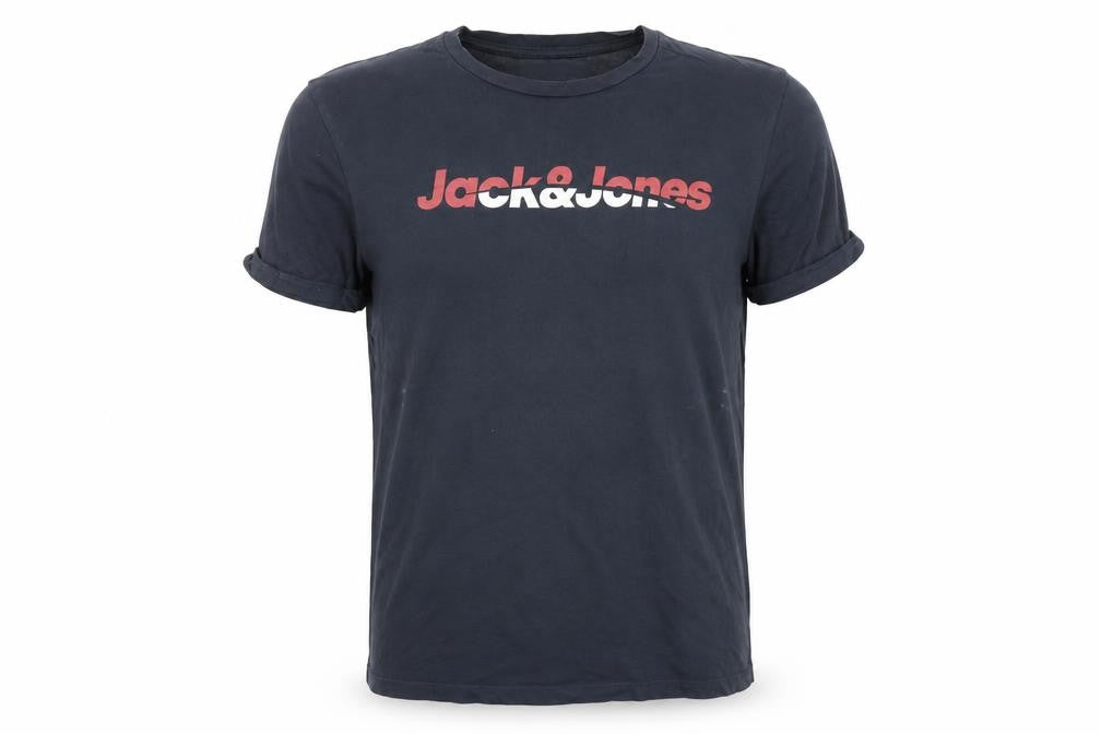 Jack & Jones Originals Men's Black Cotton Graphic T-Shirt Size M