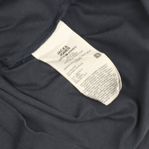Jack & Jones Originals Men's Black Cotton Graphic T-Shirt Size M