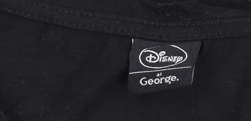 Disney at George Womens Black Minnie Mouse Sequin T-Shirt UK 14