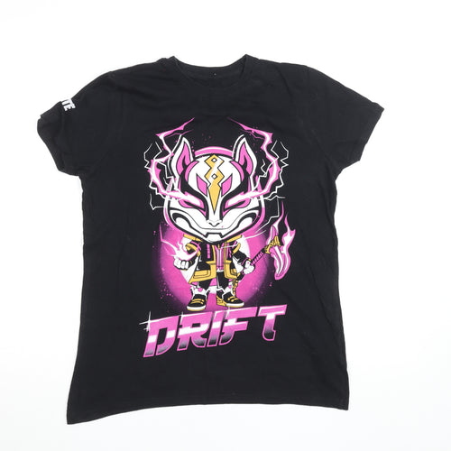 Fortnite Teens Black Drift Graphic Short Sleeve Cotton T-Shirt M