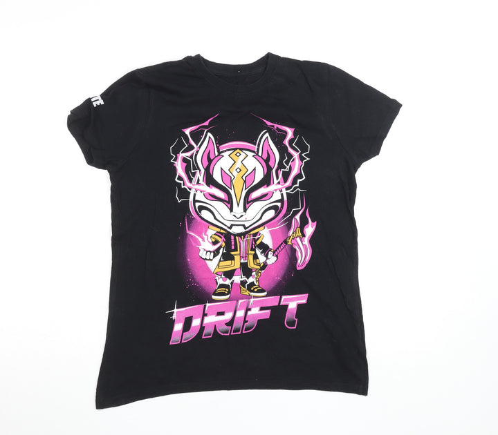 Fortnite Teens Black Drift Graphic Short Sleeve Cotton T-Shirt M