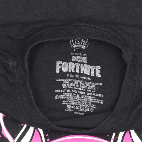 Fortnite Teens Black Drift Graphic Short Sleeve Cotton T-Shirt M