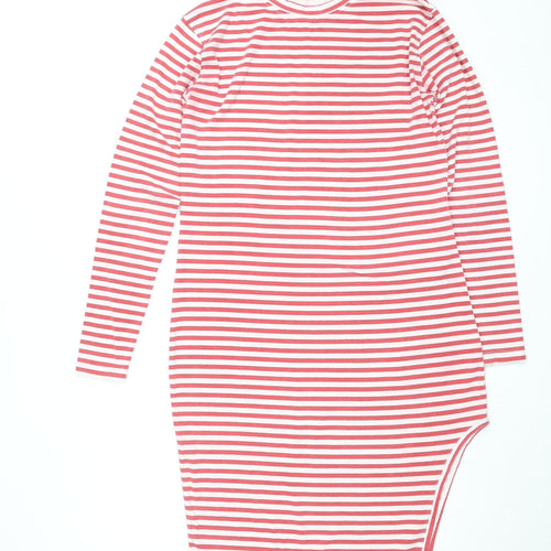 Missguided Women’s Red Striped Bodycon Jersey Dress Size 10