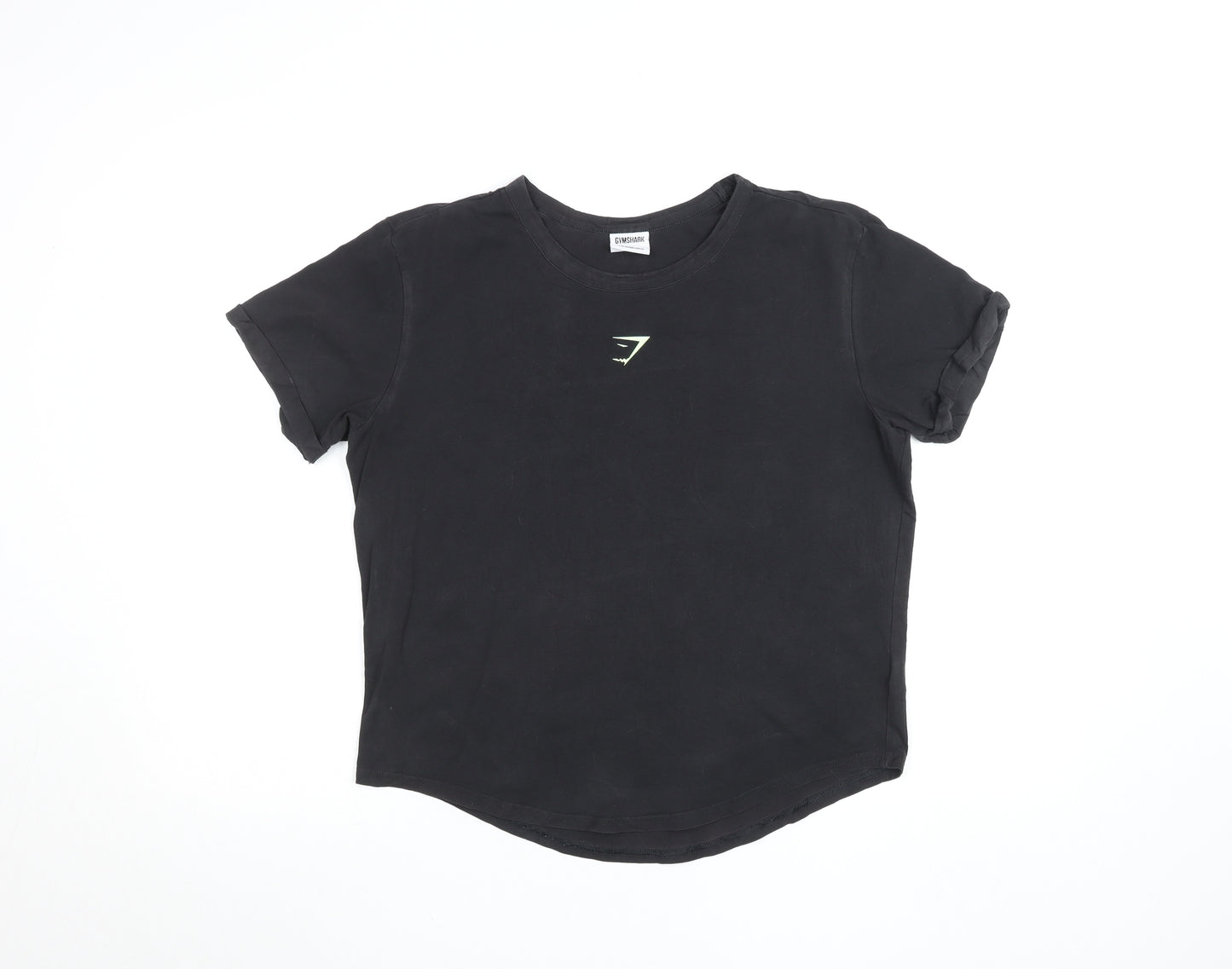 Gymshark Womens Black Small Cotton Stretch Training T-Shirt