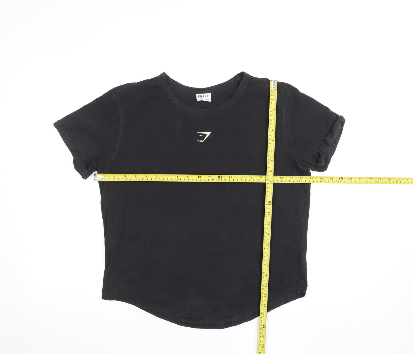 Gymshark Womens Black Small Cotton Stretch Training T-Shirt