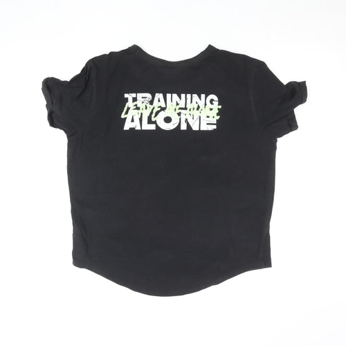 Gymshark Womens Black Small Cotton Stretch Training T-Shirt