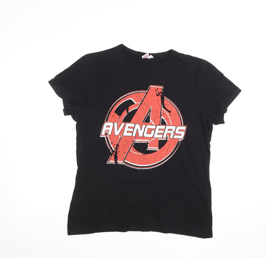 Marvel Avengers Black Men's Medium Graphic Crew Neck T-Shirt