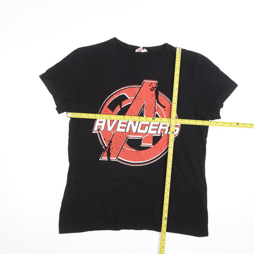 Marvel Avengers Black Men's Medium Graphic Crew Neck T-Shirt