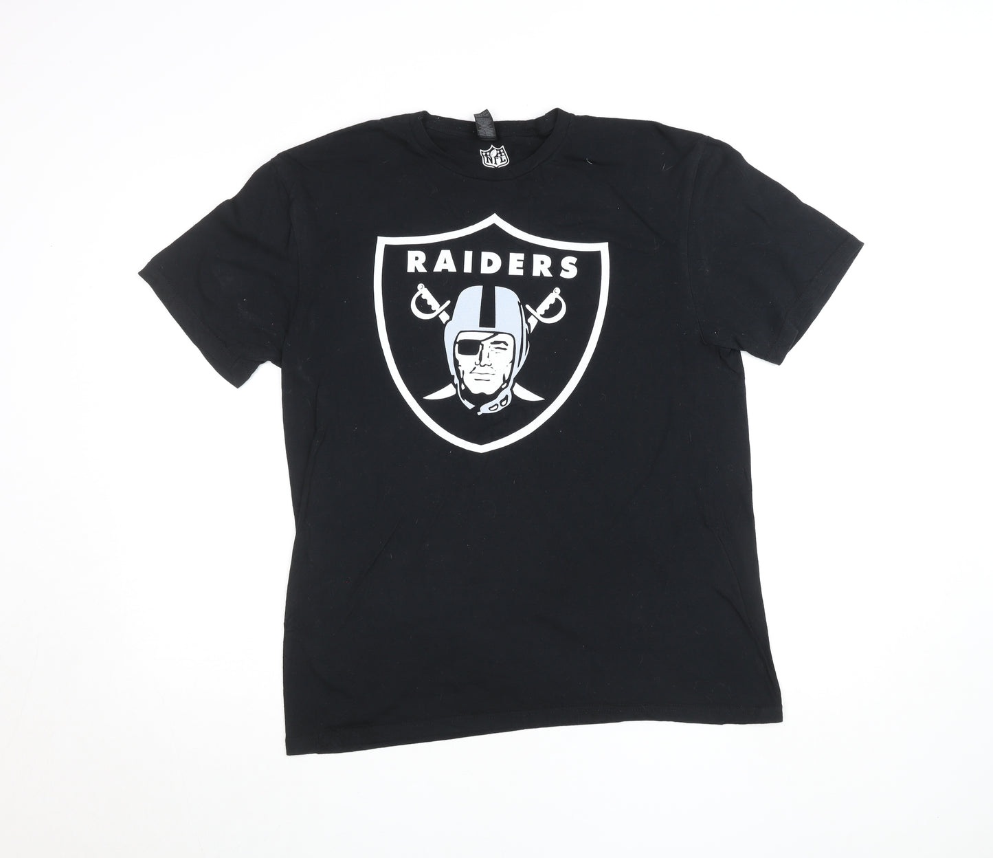 NFL Raiders Men's Black Large Graphic Cotton T-Shirt