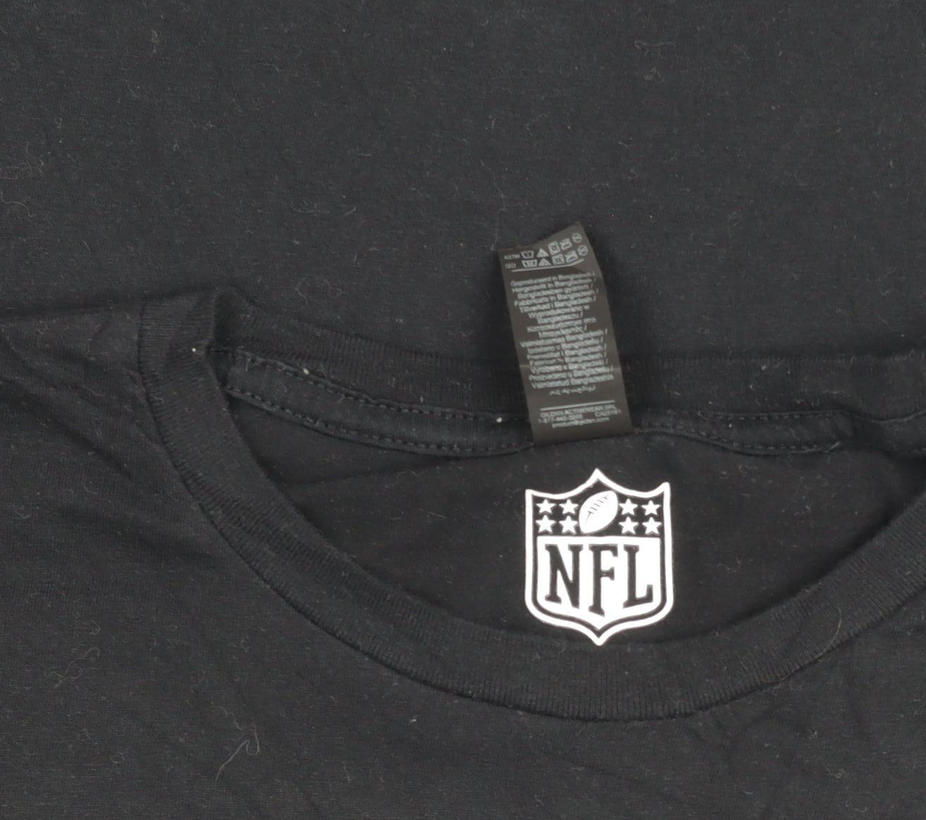 NFL Raiders Men's Black Large Graphic Cotton T-Shirt