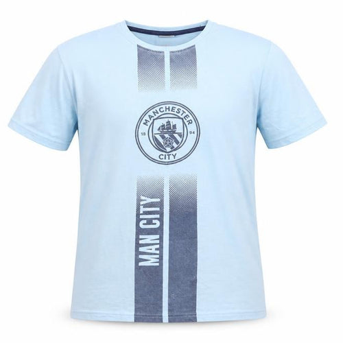 Manchester City Boys Blue 13-14 Years Football Graphic T-Shirt