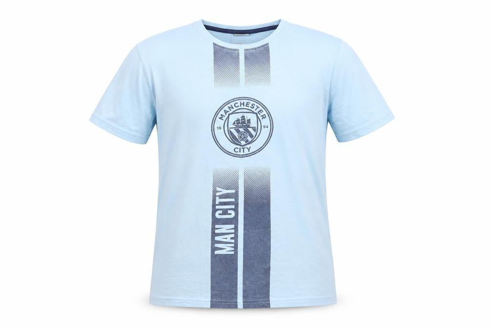 Manchester City Boys Blue 13-14 Years Football Graphic T-Shirt