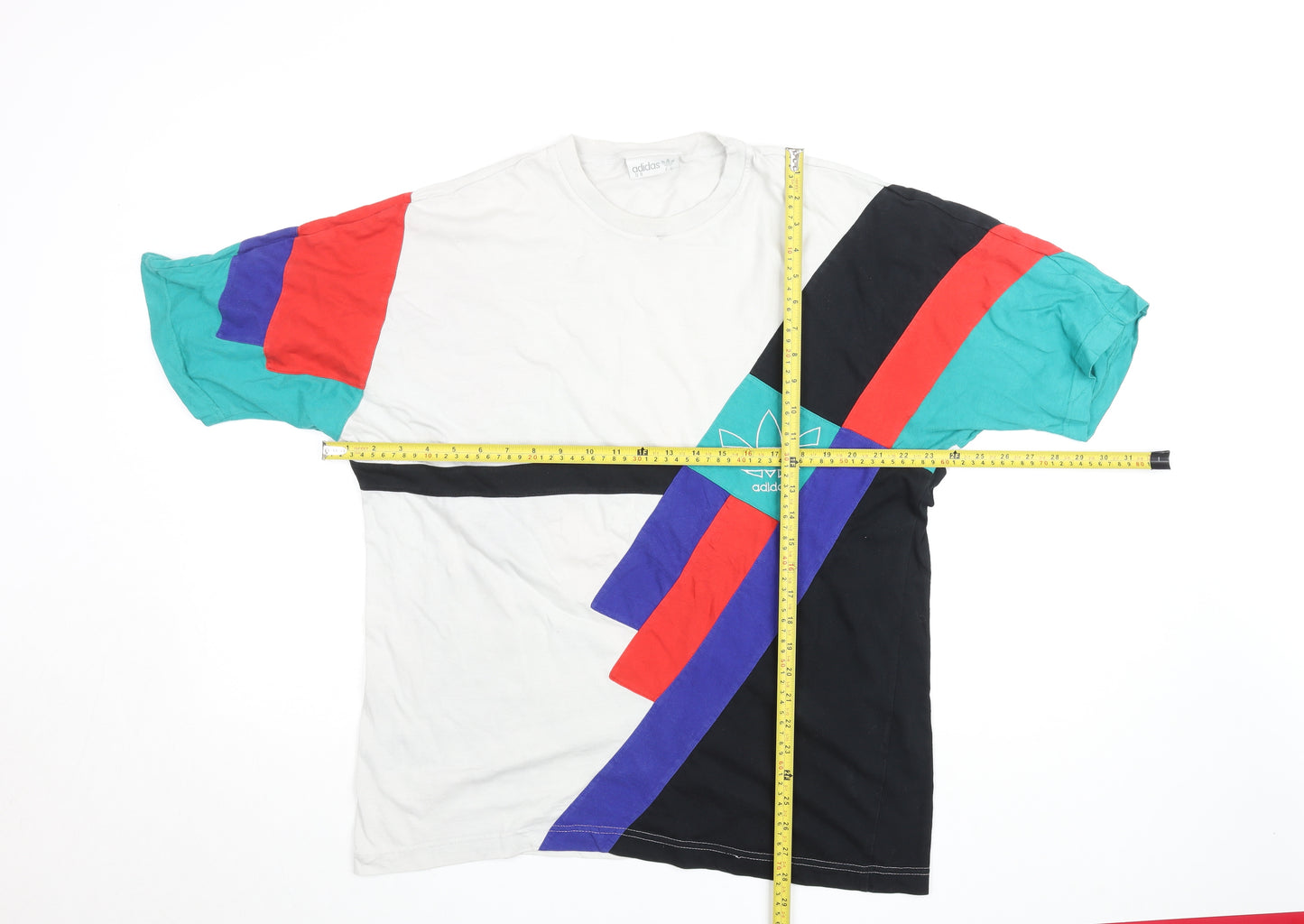 Adidas Men’s Multicoloured Retro Colourblock 80s Cotton T-Shirt L