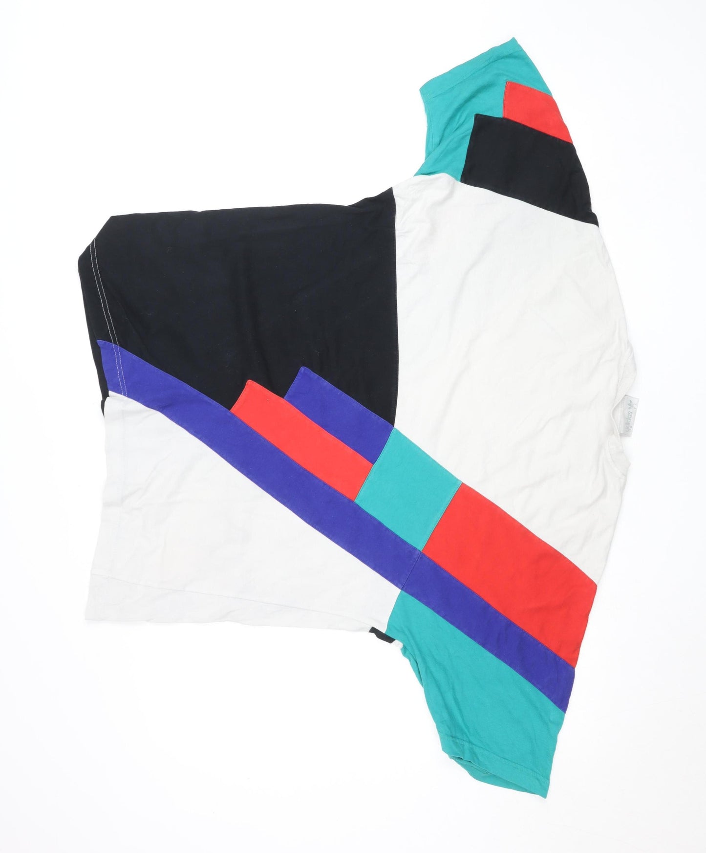 Adidas Men’s Multicoloured Retro Colourblock 80s Cotton T-Shirt L