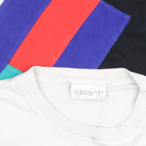 Adidas Men’s Multicoloured Retro Colourblock 80s Cotton T-Shirt L