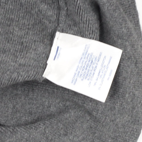 Lands' End Women's Grey Wool Blend Long Sleeve Basic Jumper Size S