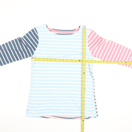 Joules Women’s Multicoloured Striped Long Sleeve Cotton T-Shirt, Size M