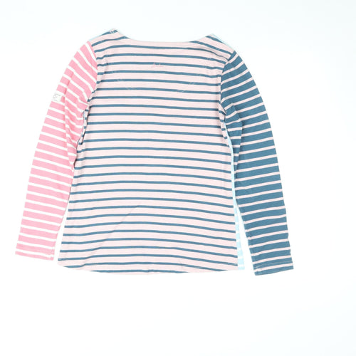 Joules Women’s Multicoloured Striped Long Sleeve Cotton T-Shirt, Size M