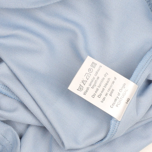 Peter Storm Women's Blue White V-Neck Colourblock T-Shirt Medium