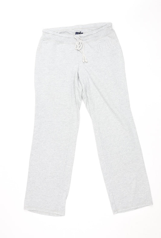 GAP Women Grey M Sweatpants Joggers Cotton Blend Drawstring Comfort
