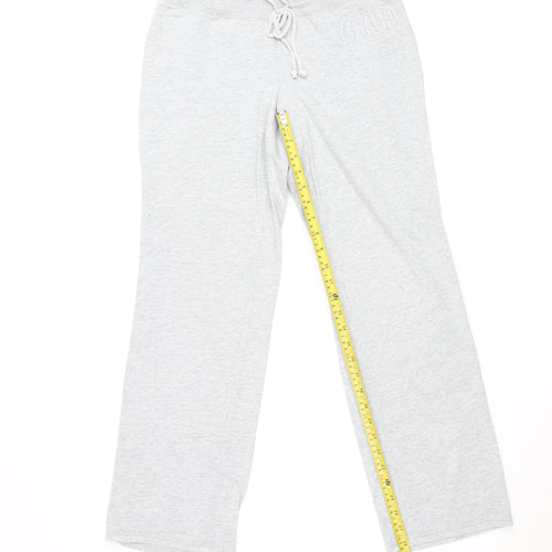 GAP Women Grey M Sweatpants Joggers Cotton Blend Drawstring Comfort