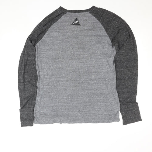 Young & Reckless Men’s Grey Long Sleeve Graphic Top Size L