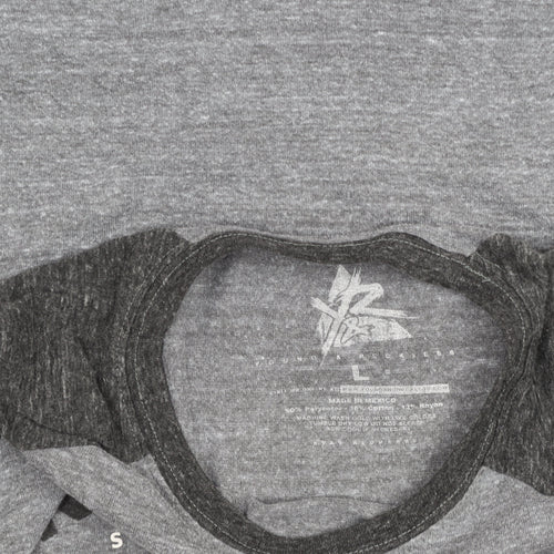 Young & Reckless Men’s Grey Long Sleeve Graphic Top Size L