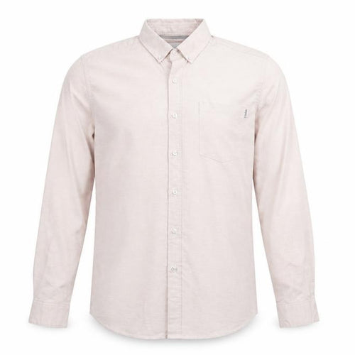 Topman Men's Beige Slim Fit Long Sleeve Button-Up Shirt L