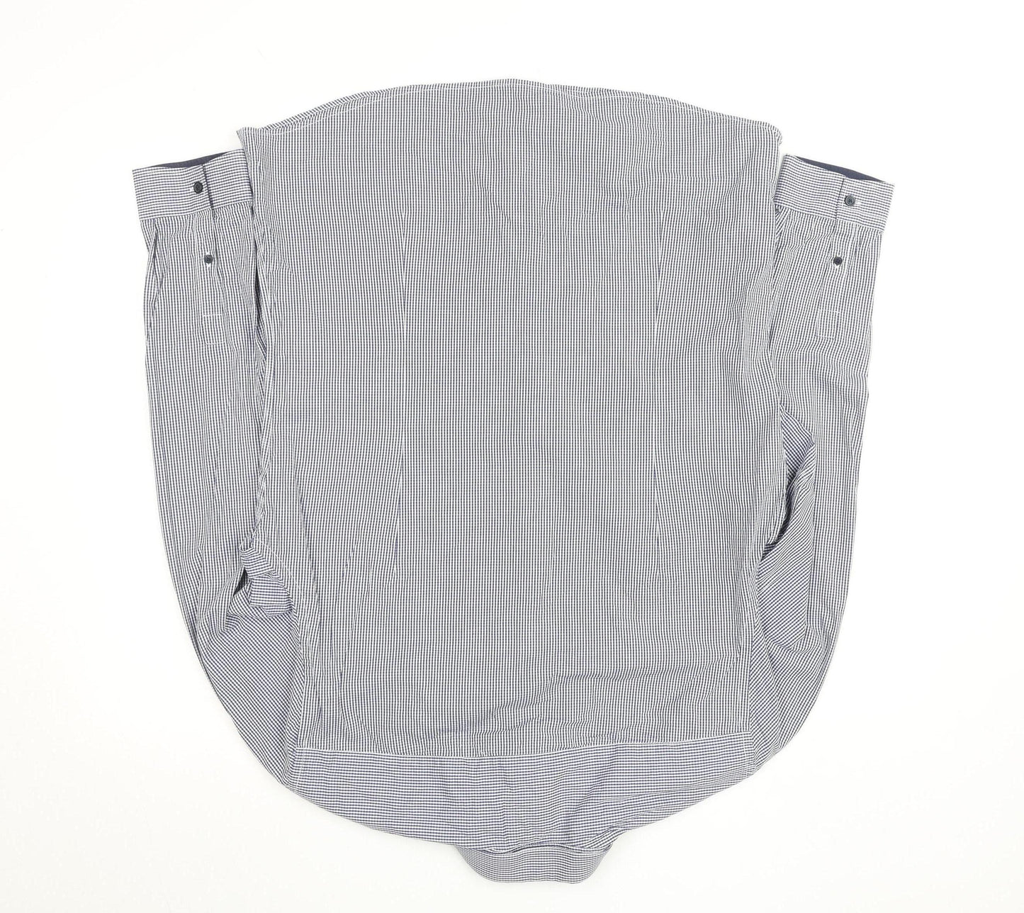 River Island Men's Blue Check Slim Fit Long Sleeve Shirt L