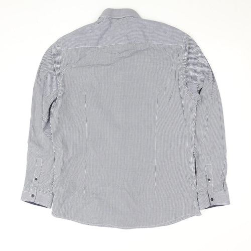 Cedar Wood State Men's Blue Check Button-Up Long Sleeve Shirt XL