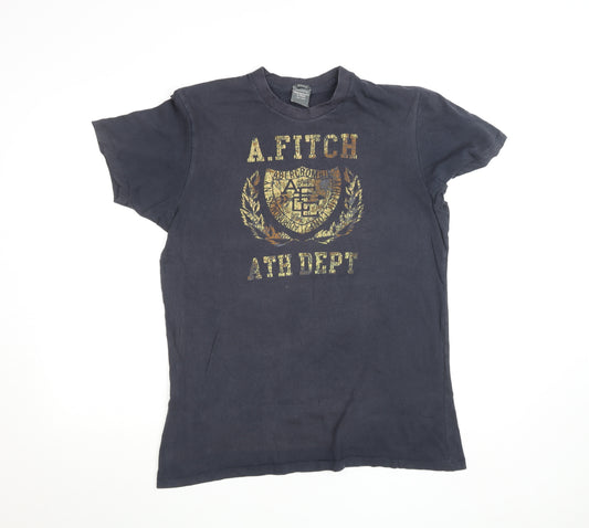 Abercrombie & Fitch Men's Black Muscle Fit Graphic T-Shirt Medium