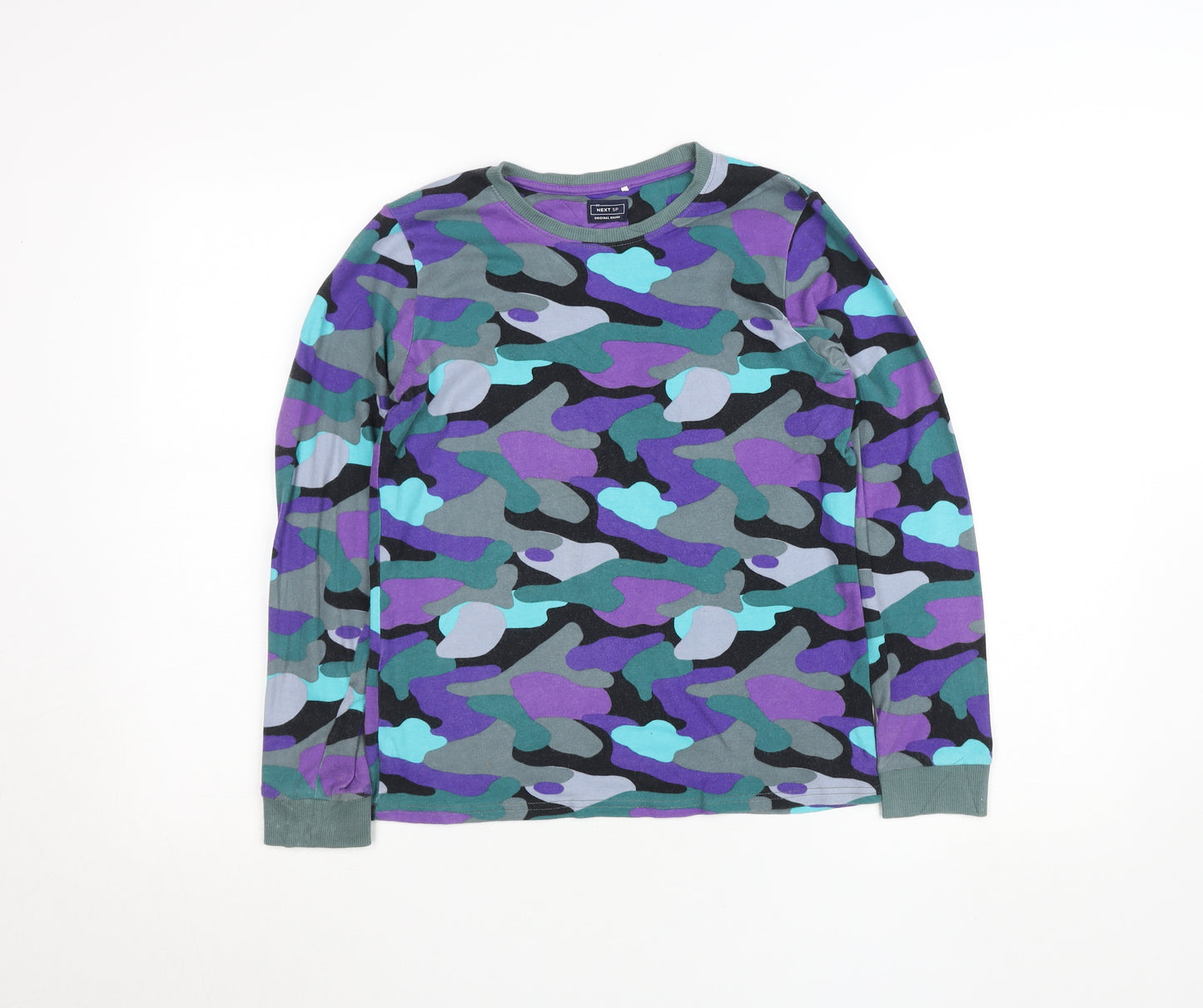 NEXT Teens Multicoloured Camouflage Cotton Long Sleeve Top 13yrs
