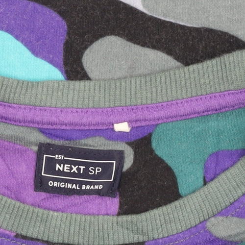 NEXT Teens Multicoloured Camouflage Cotton Long Sleeve Top 13yrs