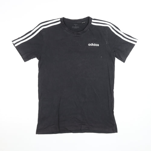 Adidas Men's Black Short Sleeve Cotton Sports T-Shirt Size S