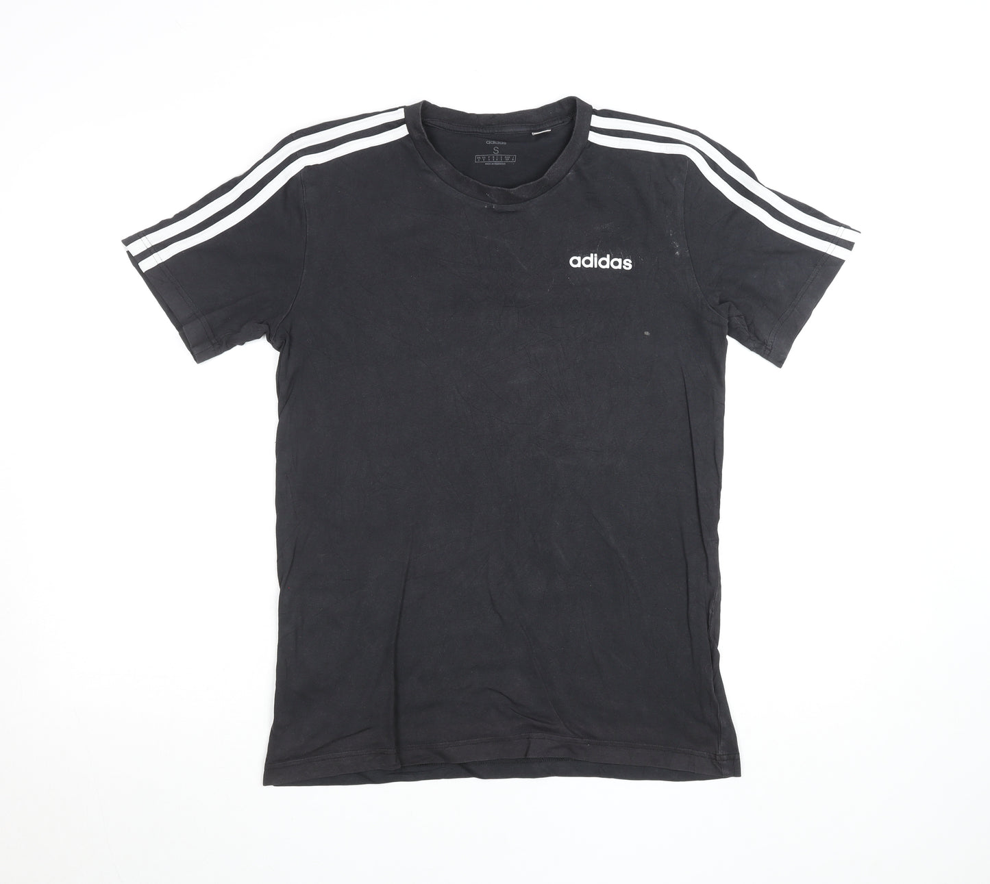 Adidas Men's Black Short Sleeve Cotton Sports T-Shirt Size S