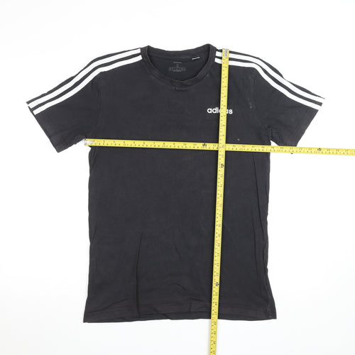 Adidas Men's Black Short Sleeve Cotton Sports T-Shirt Size S