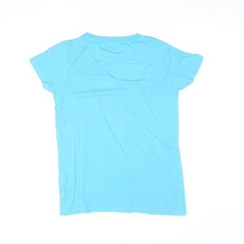 Peter Storm Womens Blue Funny Graphic T-Shirt Size 12 Cotton Crew Neck