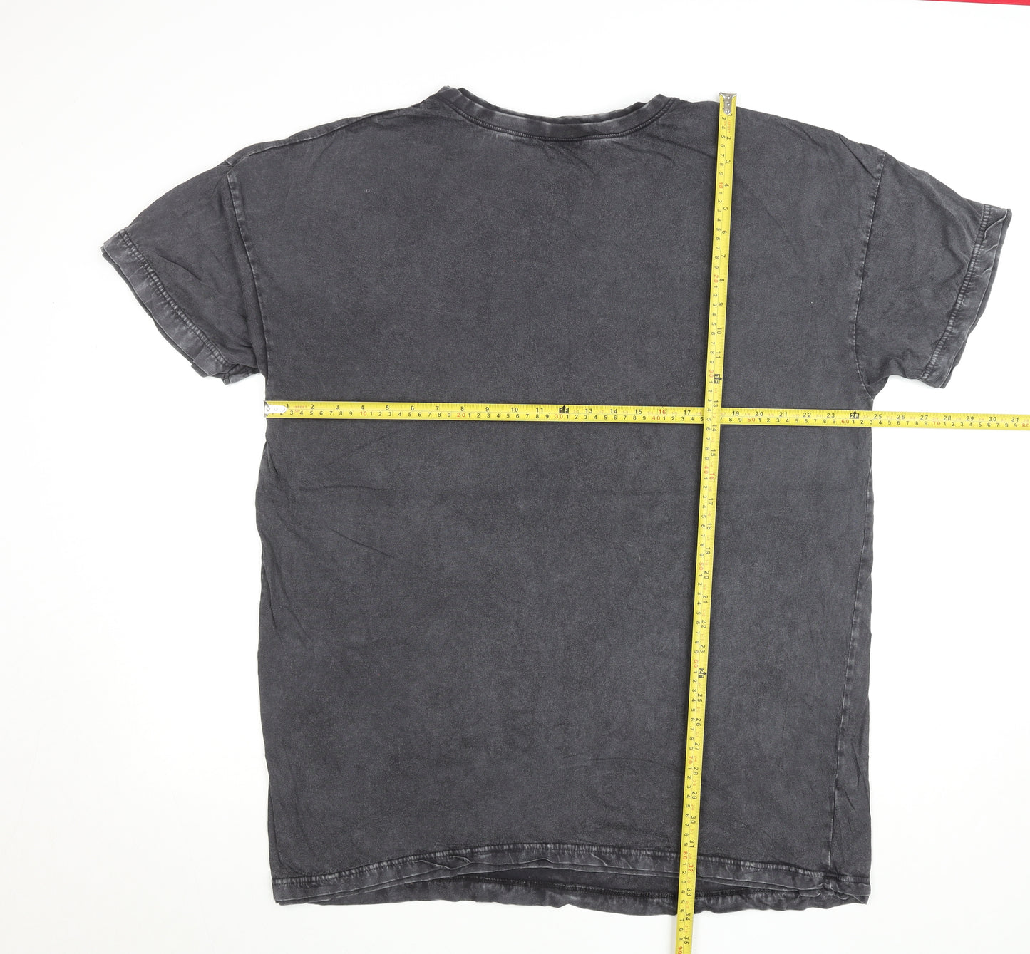 Liquor n Poker Mens Black Graphic Rock T-Shirt Size L 100% Cotton