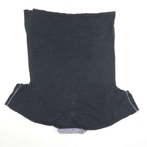 Soviet Mens Black Check Collar Polo Shirt Size L Short Sleeve Cotton