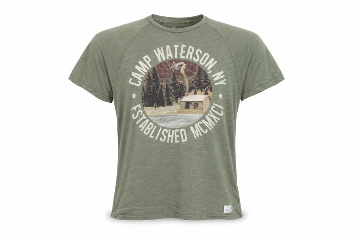 Pull&Bear Men's Green Graphic Outdoor Cotton T-Shirt Size S
