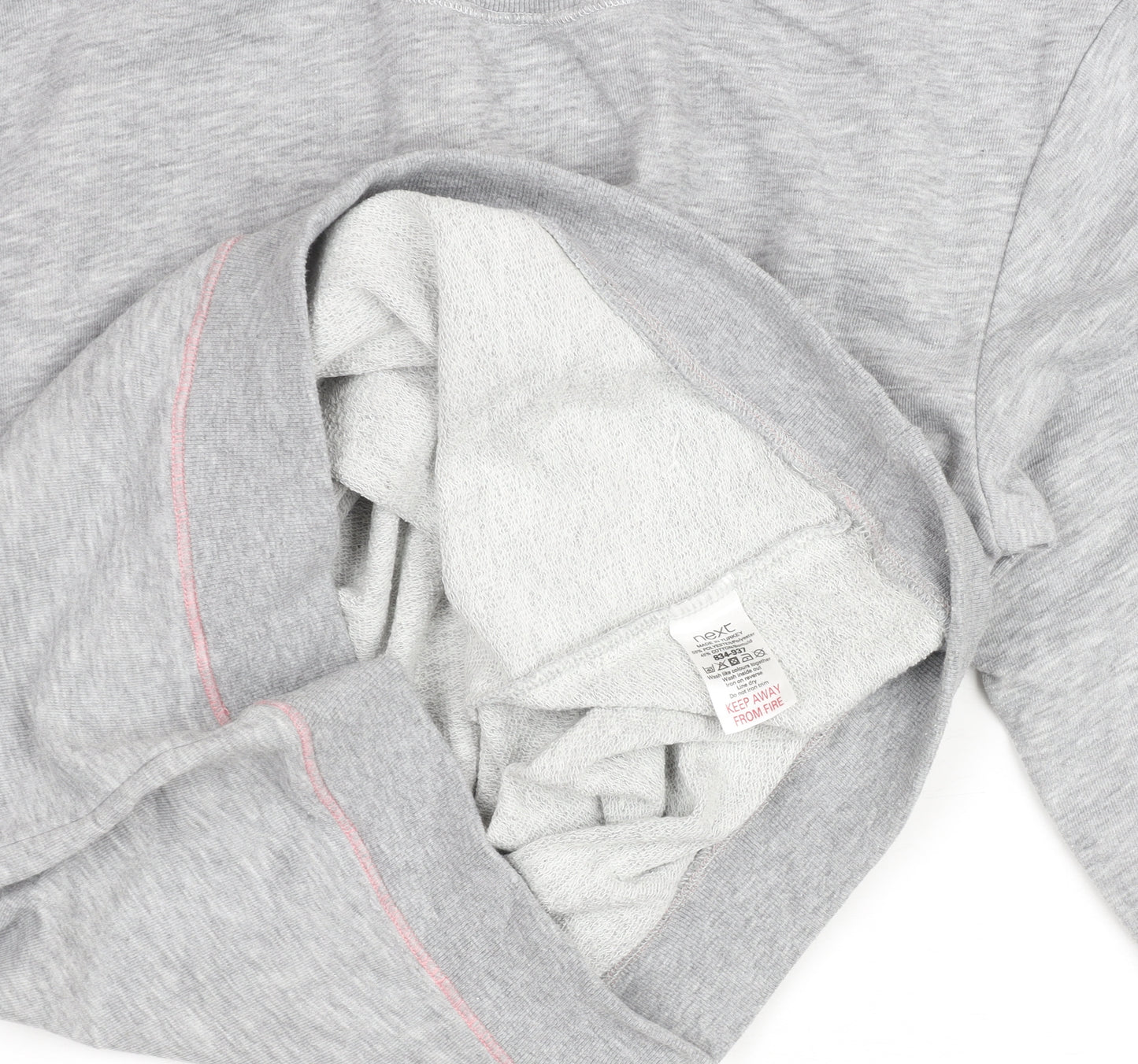 Next Girls Grey Dalmatian Print Sweatshirt Size 10 Crew Neck