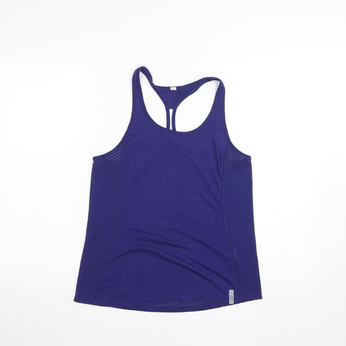 Under Armour Women Blue Racerback Active Tank Top Size M