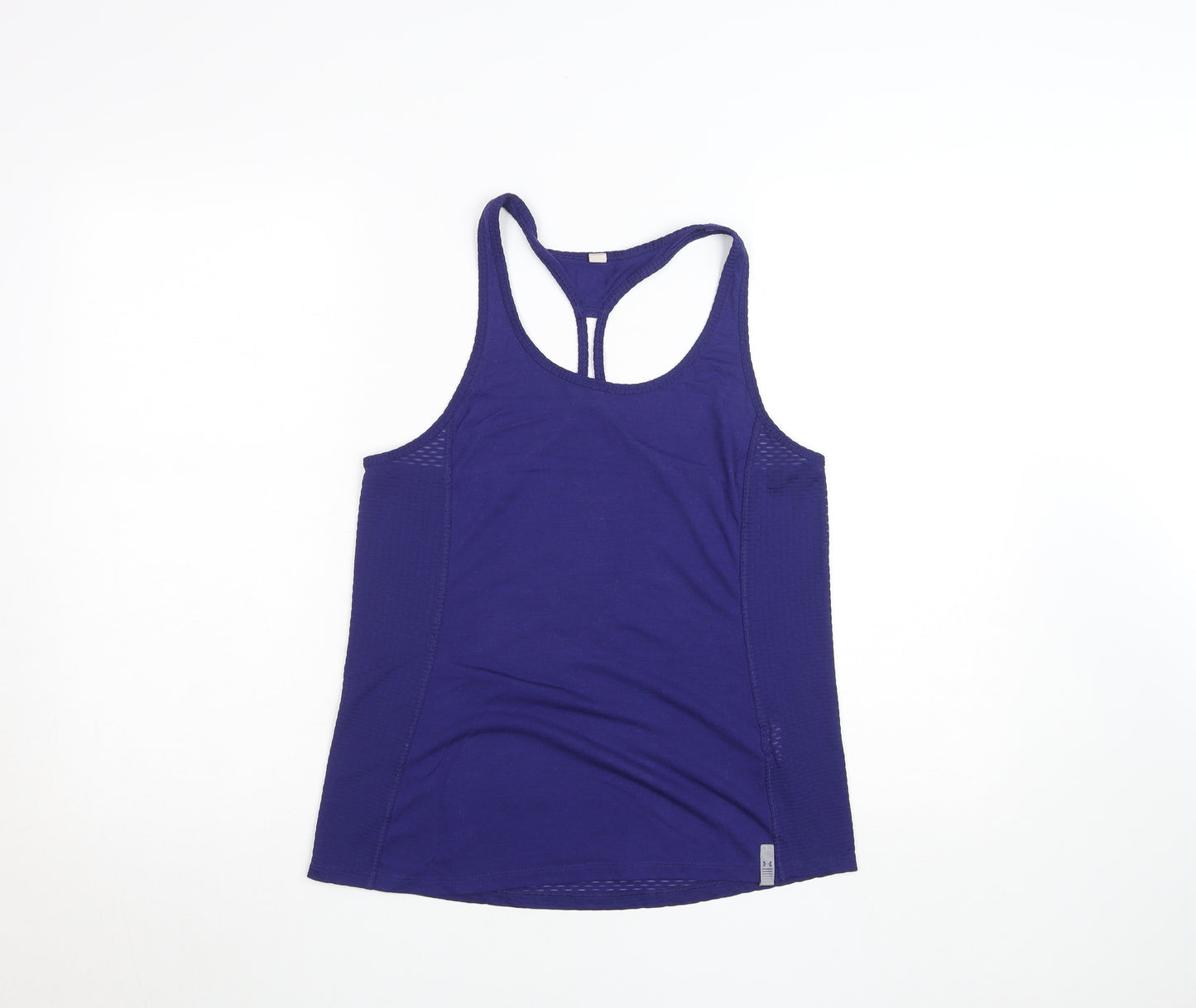 Under Armour Women Blue Racerback Active Tank Top Size M
