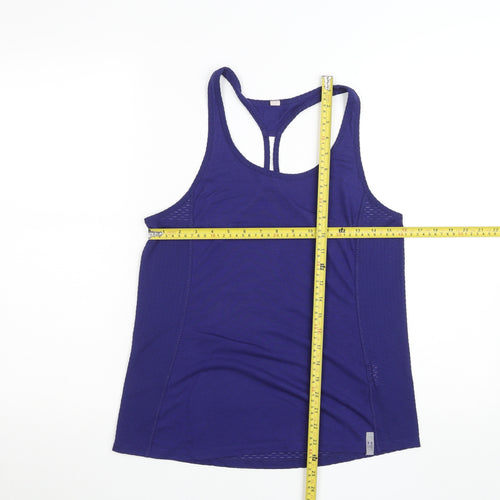 Under Armour Women Blue Racerback Active Tank Top Size M