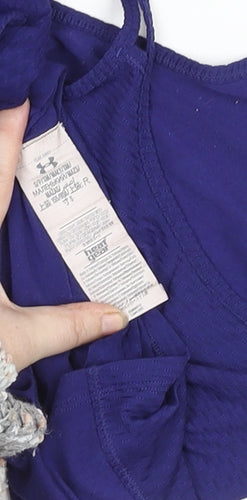 Under Armour Women Blue Racerback Active Tank Top Size M