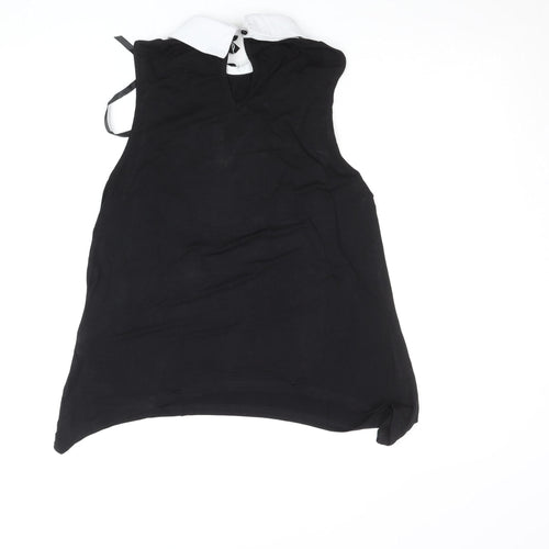 Killstar Womens Black Collared Sleeveless Gothic Tank Top Size M