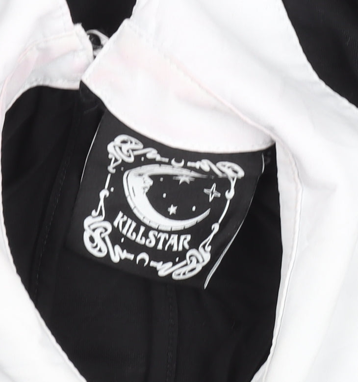 Killstar Womens Black Collared Sleeveless Gothic Tank Top Size M